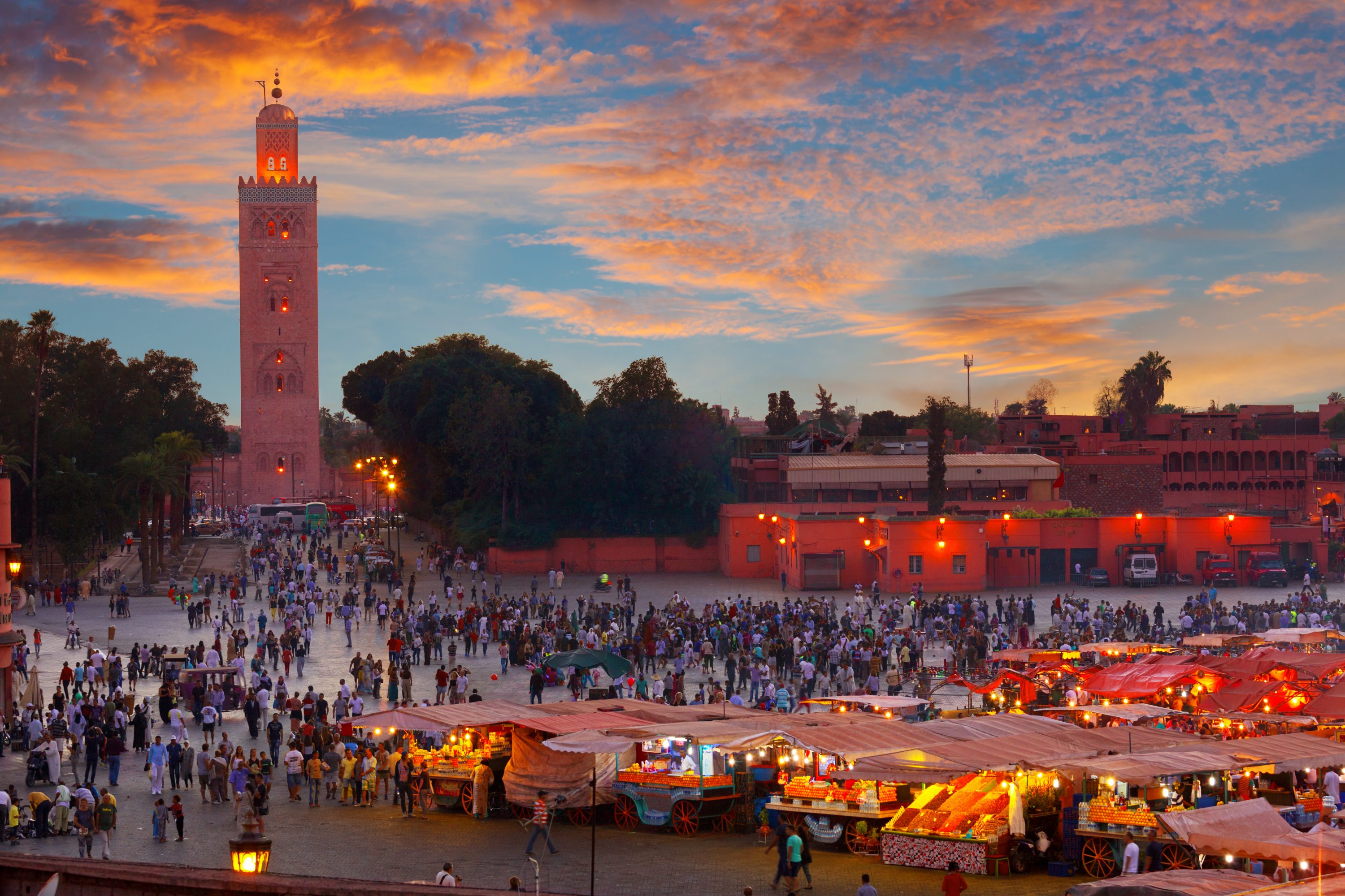 أفضل أماكن التسوق والمطاعم في مراكش 