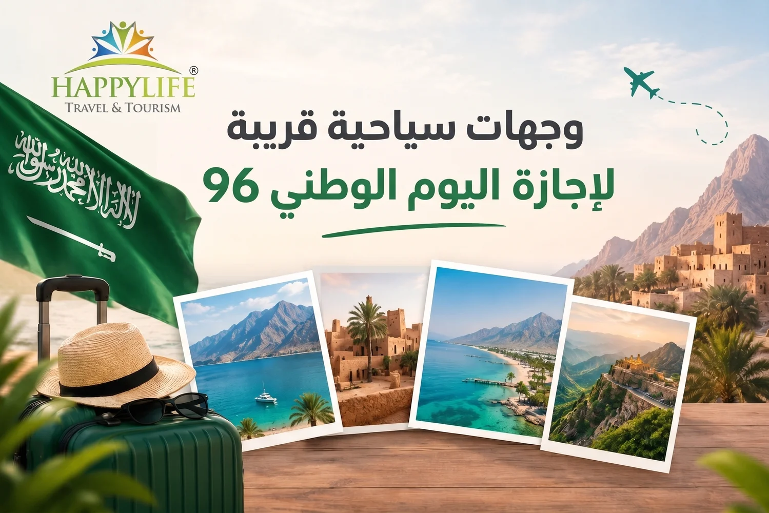 وجهات سياحية قريبة لإجازة اليوم الوطني 96  