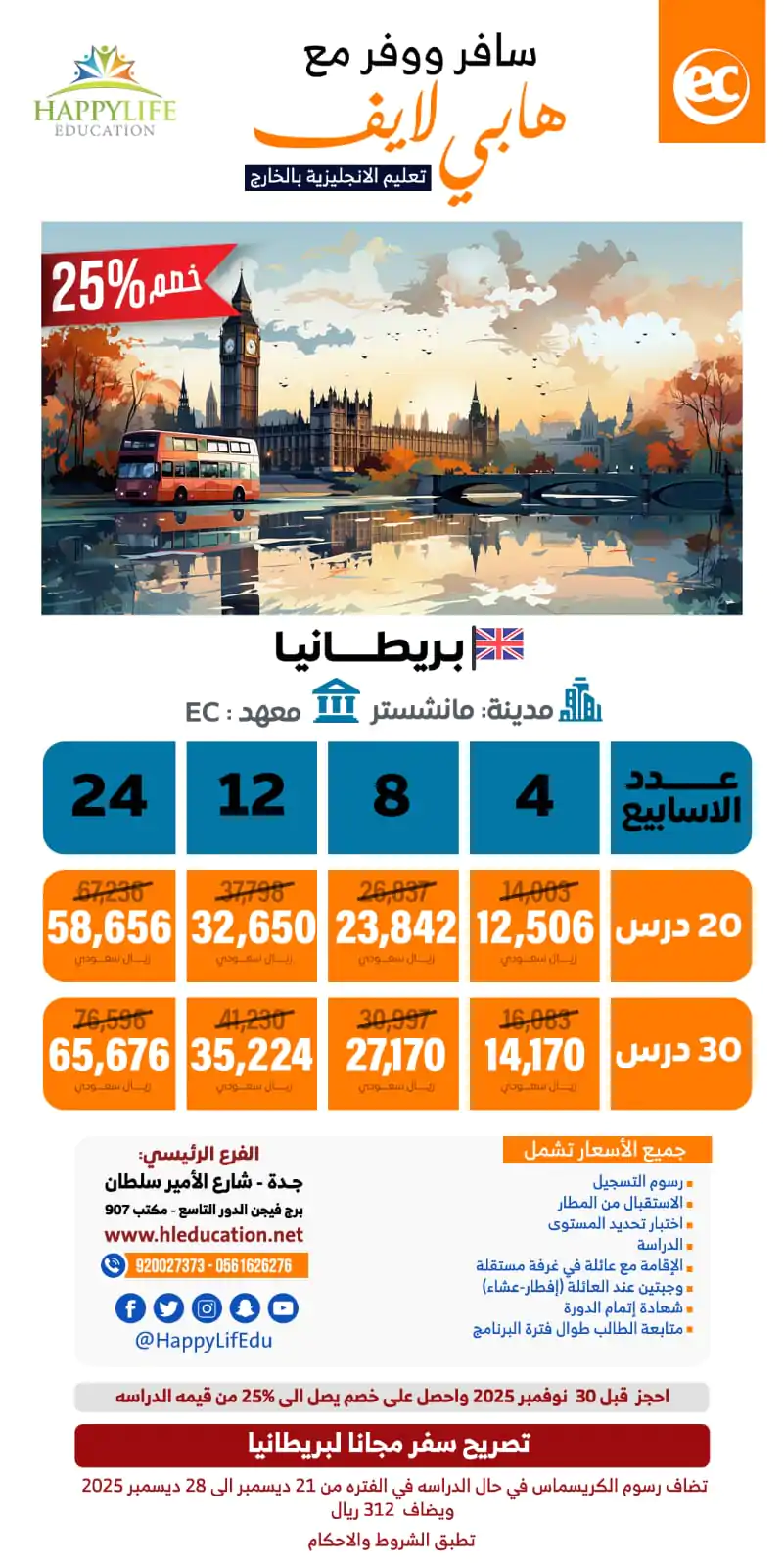 اكتشف أفضل البرامج لتعلم الإنجليزية في الخارج مع هابي لايف