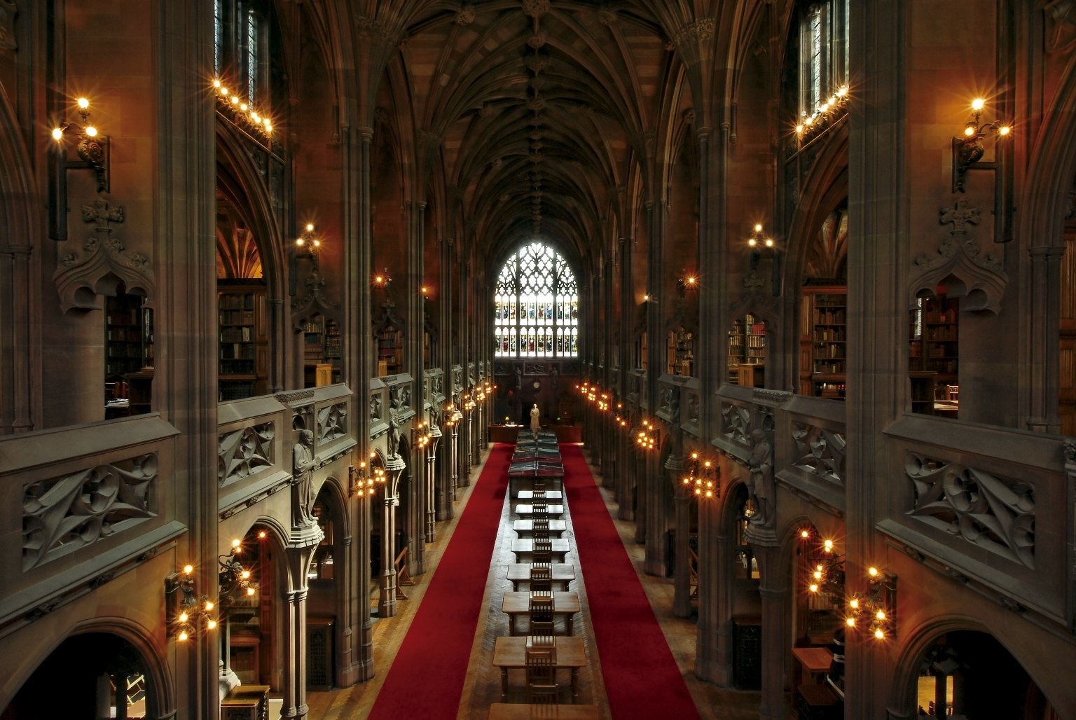بريطانيا مانشيستر اهم الاماكن السياحيه مكتبة جون رايلندز